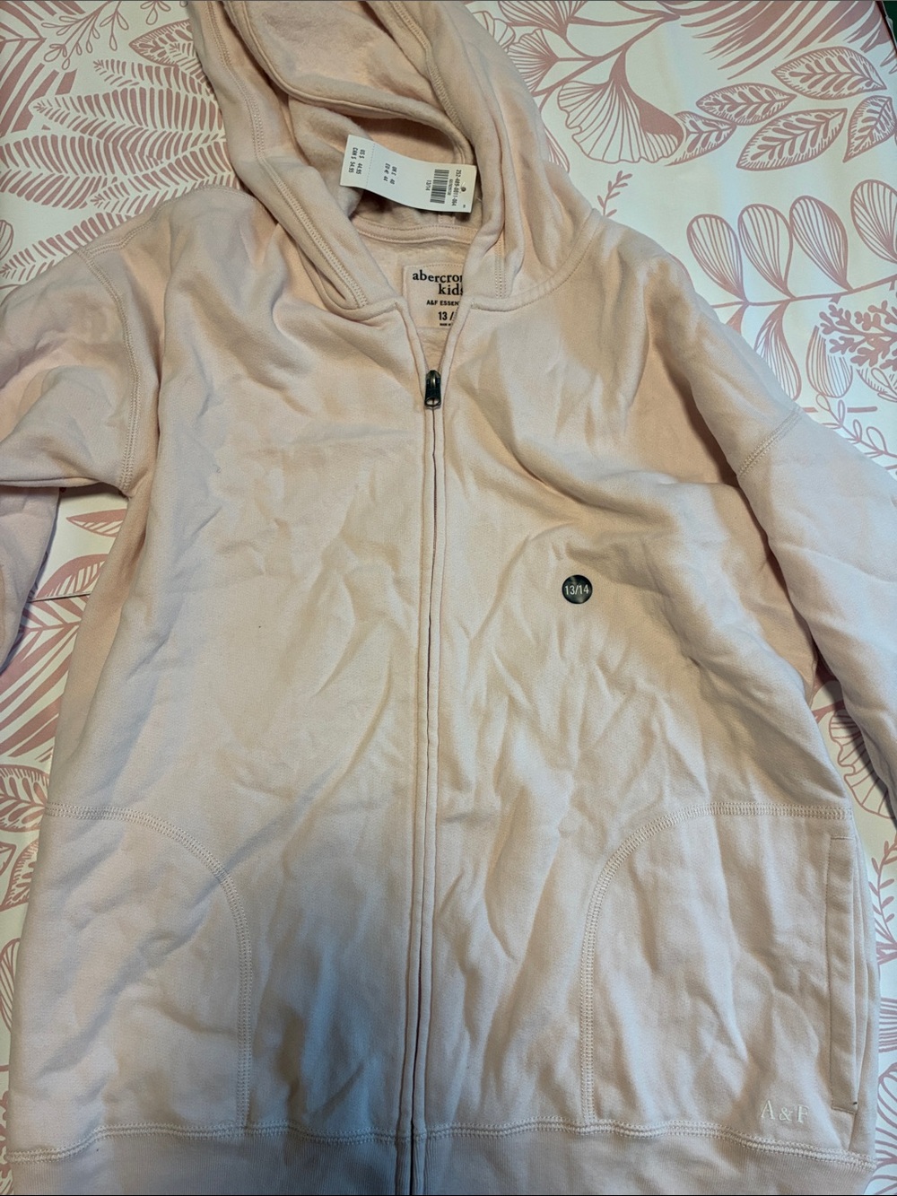 abercrombie kids tan Hooded Zip-Up Jacket